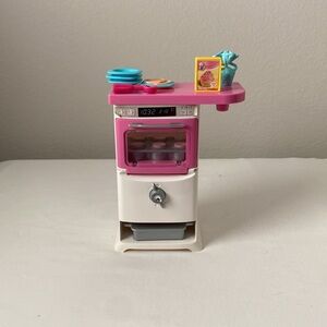 Barbie Pink and White Toy Kitchen Set